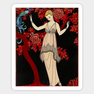 Fashion Illustartion - L'Arbre de science: Robe du soir de Doeuillet (1914) by George Barbier Magnet